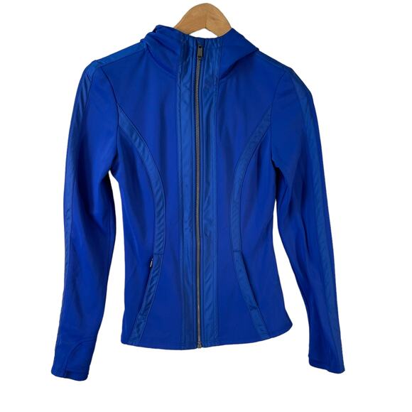 ATHLETA Women's Full Zip Hooded Verbier Fleece Lined Jacket Blue Size XXS - Picture 3 of 12